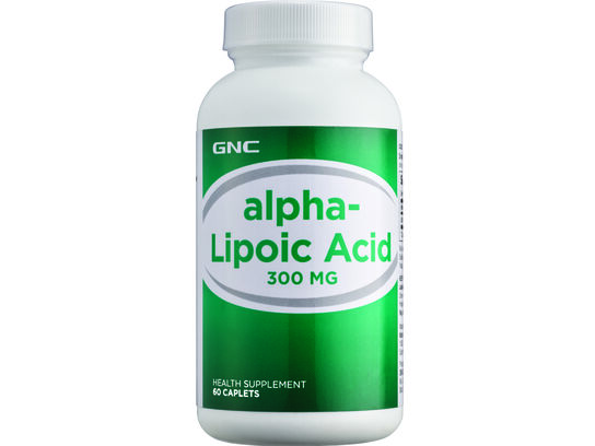 GNC Alpha Lipoic Acid 300mg 60 caplets (front bottle)
