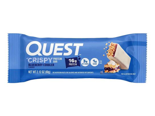 Crispy Protein Bar Blueberry Cobbler